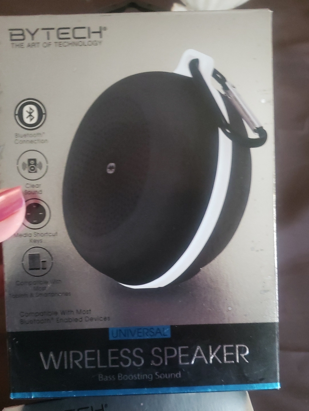 2 BYTECH Portable Wireless Bluetooth Speaker in Black